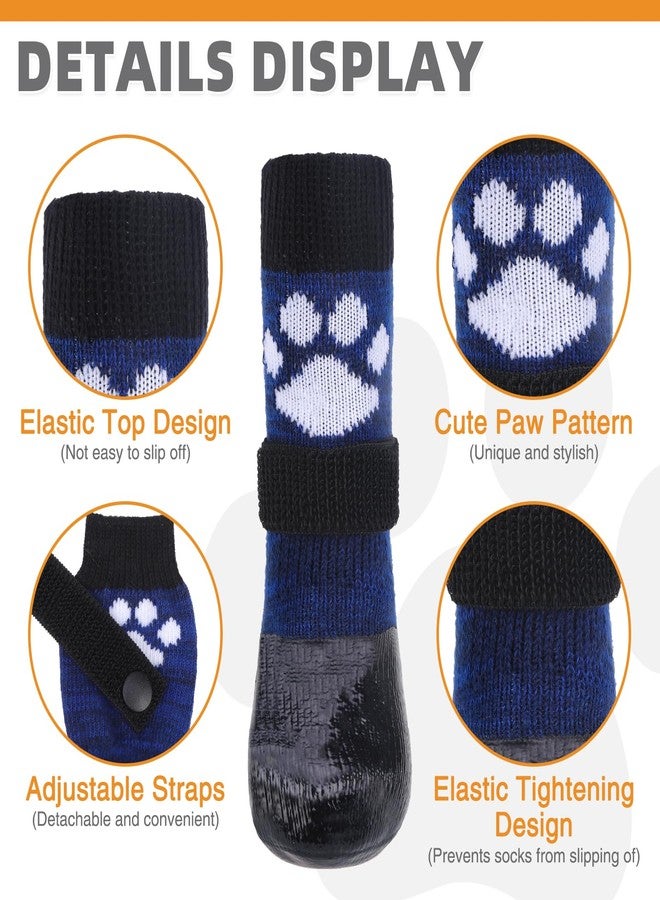 KOOLTAIL Non Slip Dog Socks to Prevent Licking Paws for Hardwood Floors, Dog Boots Shoes for Hot/Cold Pavement with Grippers Traction Control, Waterproof Paw Protector for Small Medium Large Dogs M - Image 2